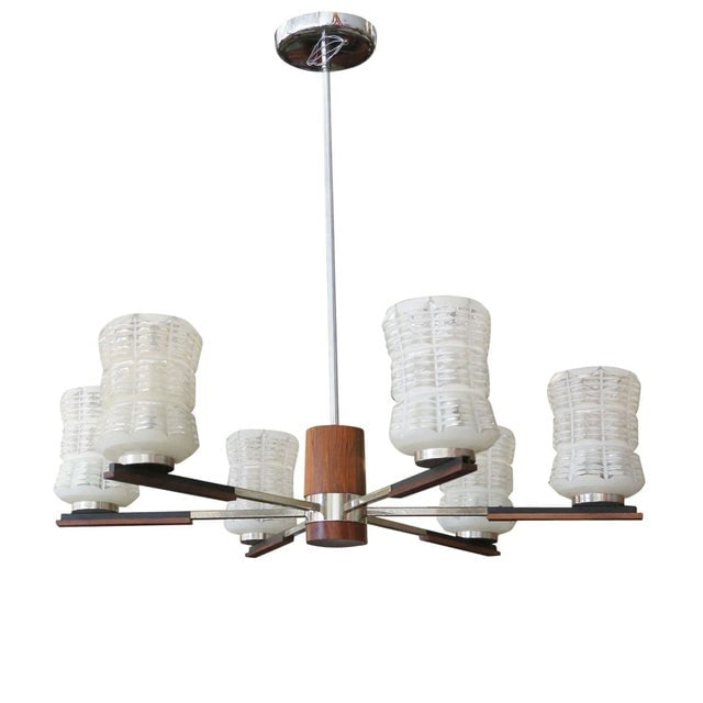 Mid-Century Italian Sputnik Rosewood Chandelier - 2