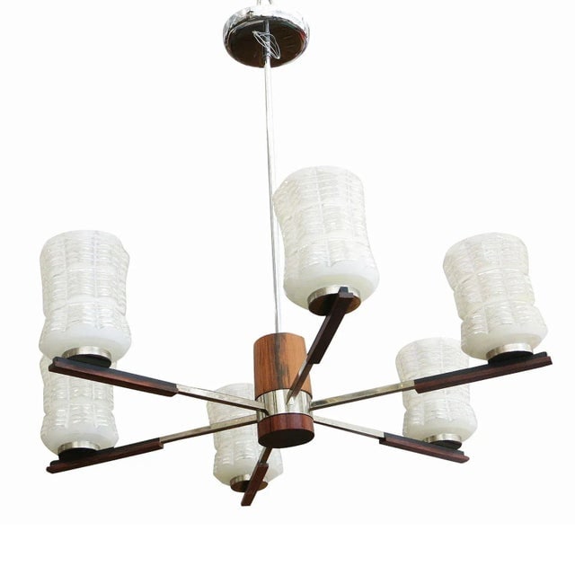 Mid-Century Italian Sputnik Rosewood Chandelier - 3