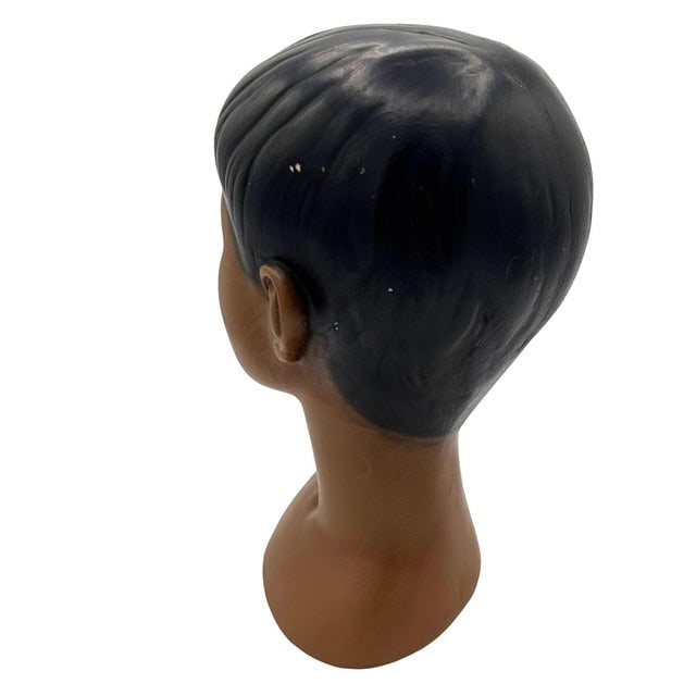 1950s Mid-Century Hawaiian Polynesian Boy Chalkware Bust Statue by Marwal - 5
