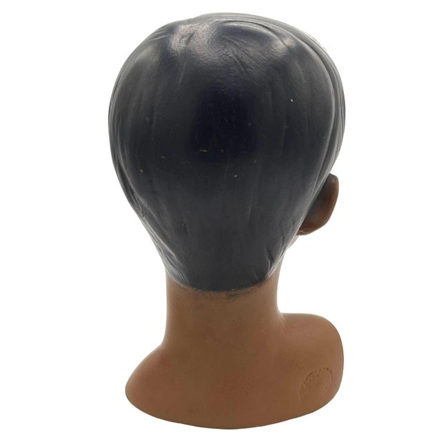 1950s Mid-Century Hawaiian Polynesian Boy Chalkware Bust Statue by Marwal - 6