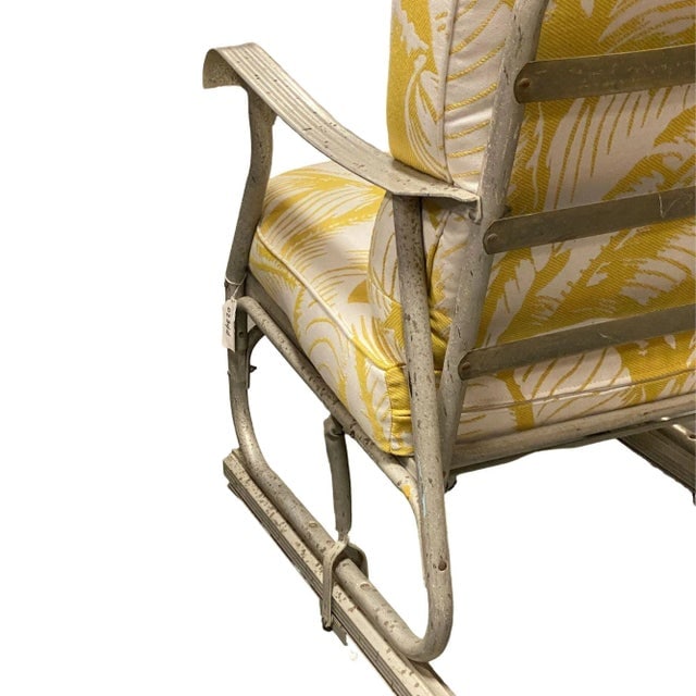 1950s Mid-Century Aluminum Patio/Outdoor Lounge Chair With Ski Legs - 7