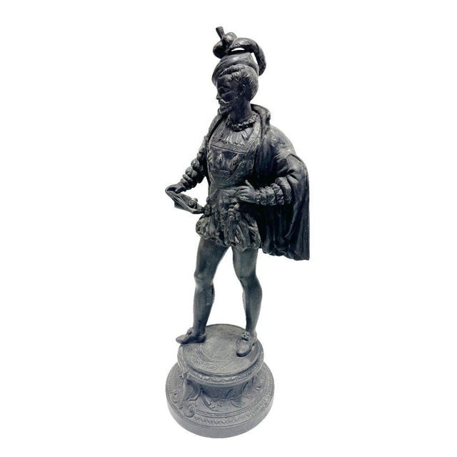 Spelter Cavalier Statue - 2