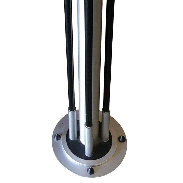 1980s Large Art Deco Revival Machine Age Torchiere Floor Lamp, Pair - 8