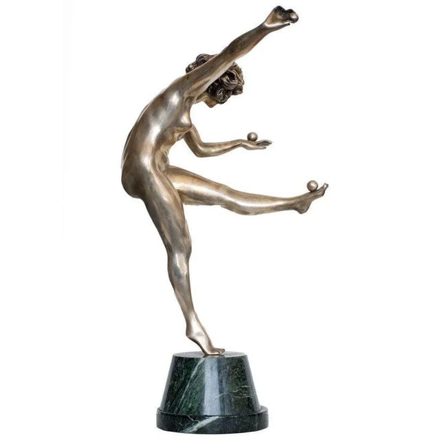 Early 20th Century Early 20th Century French Art Deco Bronze Figure 'Trickstress' by Cjr Colinet - 3