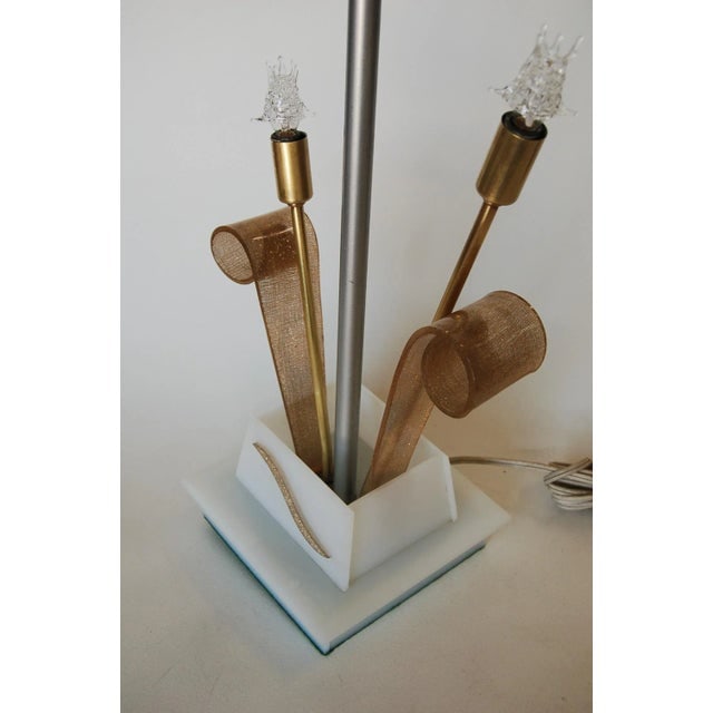 Gold Glitter Scrolling Acrylic Star Table Lamp by Moss Lighting - 2