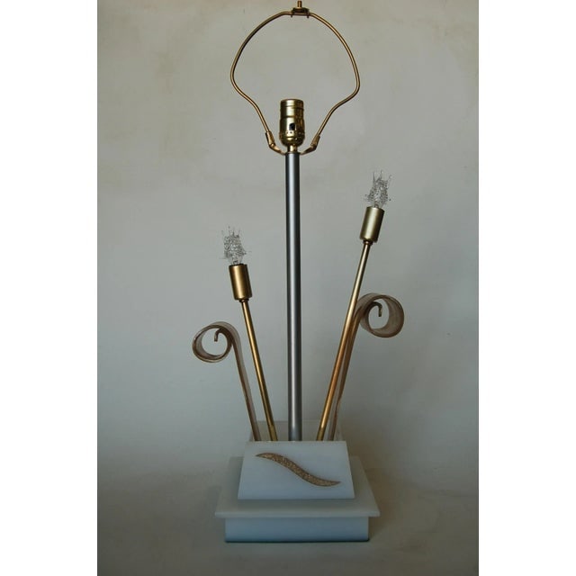 Gold Glitter Scrolling Acrylic Star Table Lamp by Moss Lighting - 3