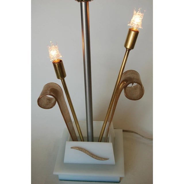 Gold Glitter Scrolling Acrylic Star Table Lamp by Moss Lighting - 6