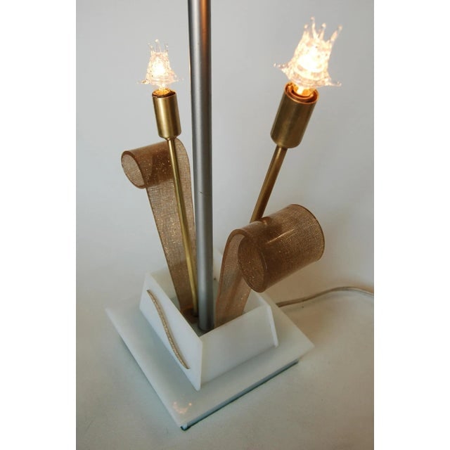 Gold Glitter Scrolling Acrylic Star Table Lamp by Moss Lighting - 7