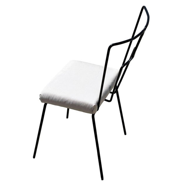 Mid-Century Iron Wire Art Side Dining Geometric Chair by Homecrest, Pair - 8