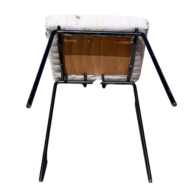 Mid-Century Iron Wire Art Side Dining Geometric Chair by Homecrest, Pair - 9