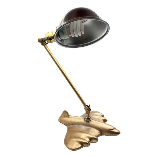 Rare 1987 Brass-Tone Art Deco Style Dc-3 Airplane Table Lamp, by Sarsaparilla (1 of 12)