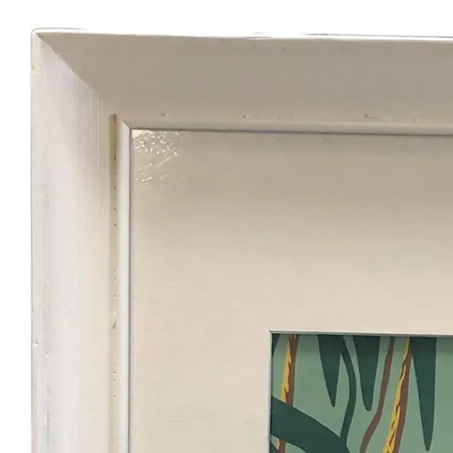 Post War Hawaiian Airbrush Zebra in Original Frame W/ Large Mat, Pair - 5