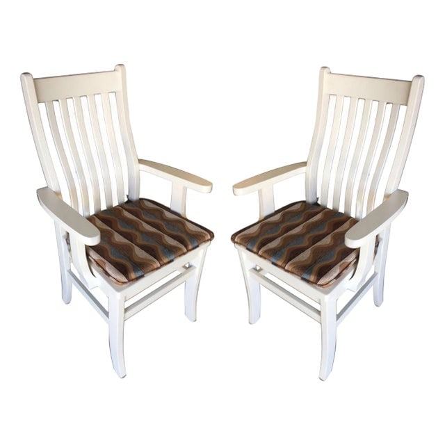 Countryside Mission Style Maple Wood Armchairs by the Barn, Pair (1 of 8)