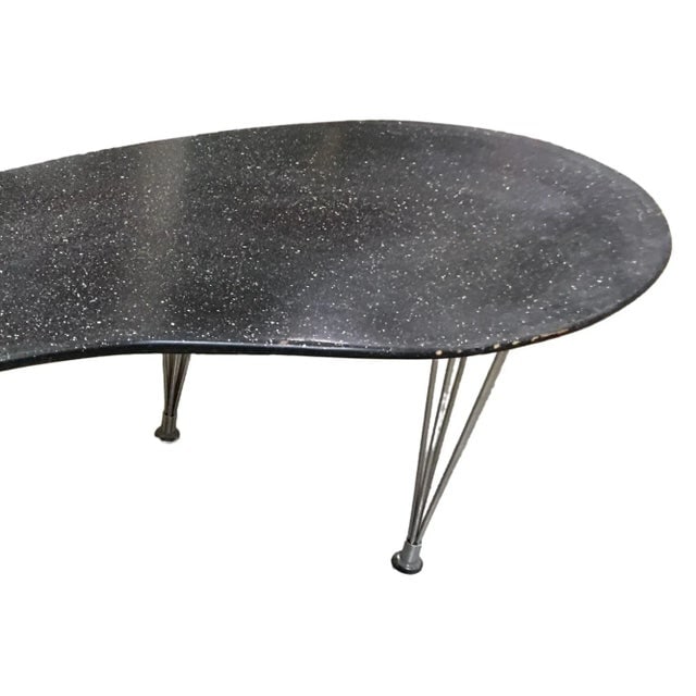 Large 67" Bespoke Mid-Century Biomorphic Coffee Table W/ Wire Spoke Legs - 5