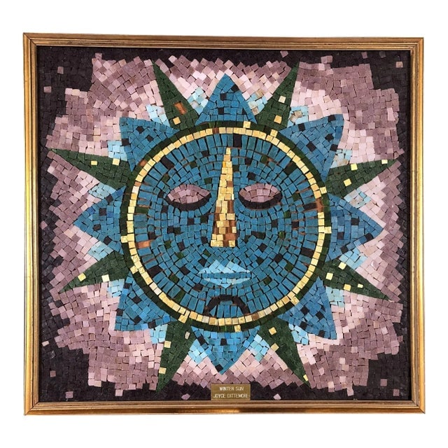 1950s Mosaic Art "Winter Sun" Signed by Joyce Dittermore (1 of 7)