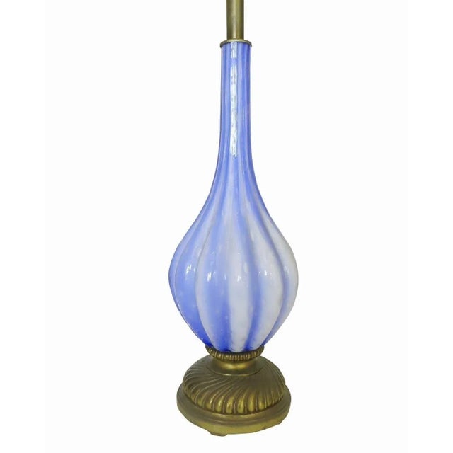 1950s Barovier Style Hand Blown Murano Glass Table Lamp, Italy - 4