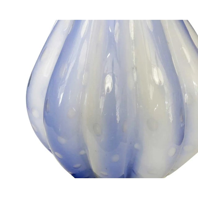 1950s Barovier Style Hand Blown Murano Glass Table Lamp, Italy - 5