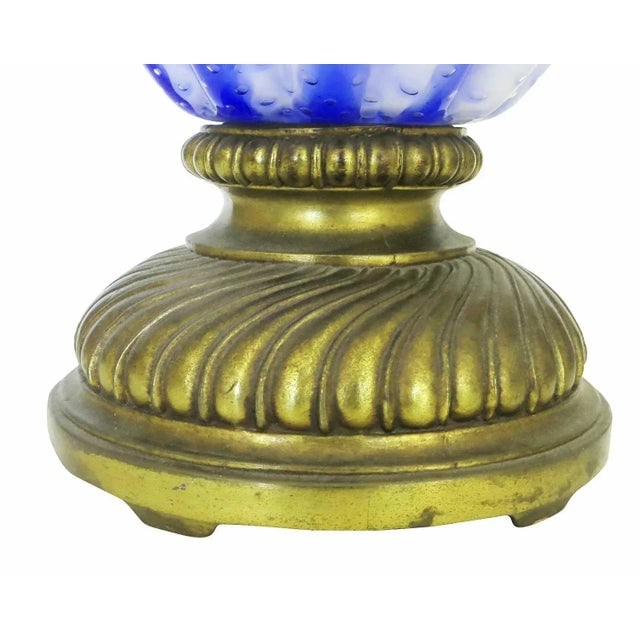 1950s Barovier Style Hand Blown Murano Glass Table Lamp, Italy - 6