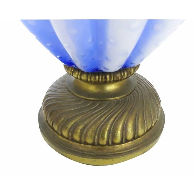 1950s Barovier Style Hand Blown Murano Glass Table Lamp, Italy - 7