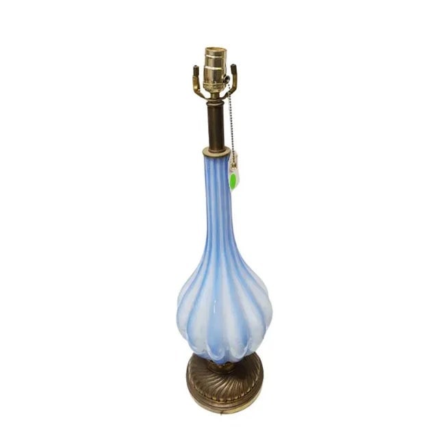 1950s Barovier Style Hand Blown Murano Glass Table Lamp, Italy - 8