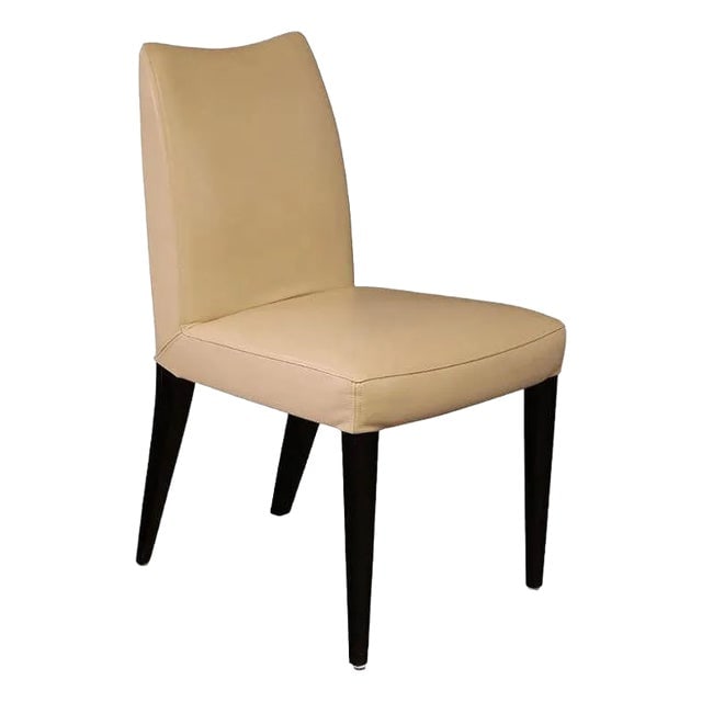 Dakota Jackson Pull Up "Iko" Sculpted Leather Side Chair: Title: Dakota Jackson Pull Up "Iko" Sculpted Leather Side Chair Description: The Iko side chair by Dakota Jackson features highly sculpted chairs, molded to the body. There are no straight lines on