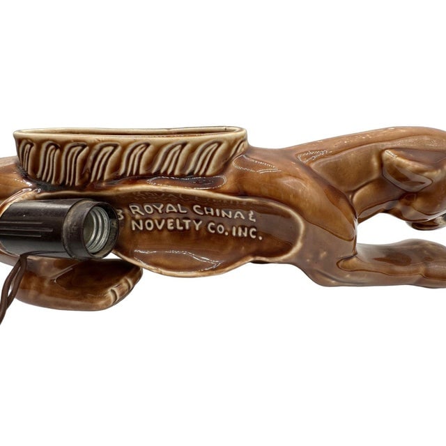 1950s Mid-Century Modern Stalking Panther Statue t.v. Lamp by Royal China & Novelty Co - 5