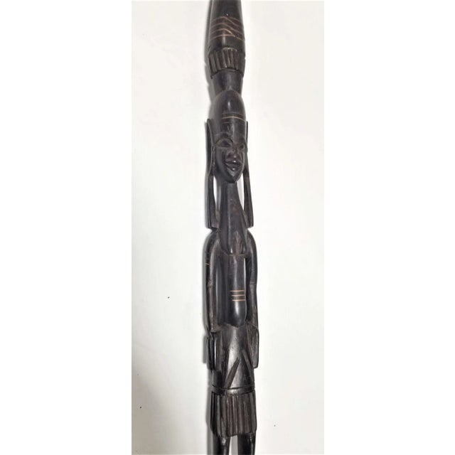1950s Makonde Tanzanian Carved Warrior Female Spear - 3