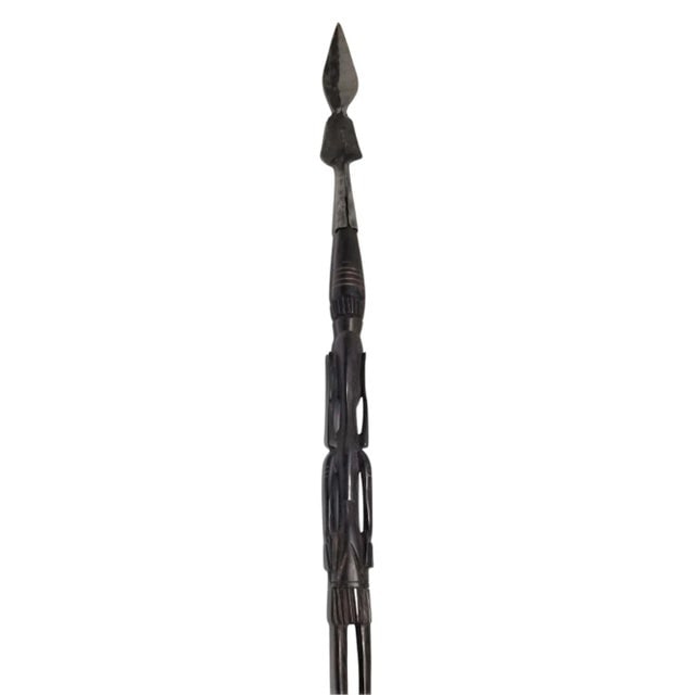 1950s Makonde Tanzanian Carved Warrior Female Spear - 5