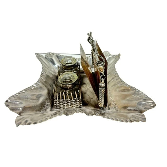 Late 1800's Double Ink Well & Letter Holder- From Agne's Moorehead Estate - 2