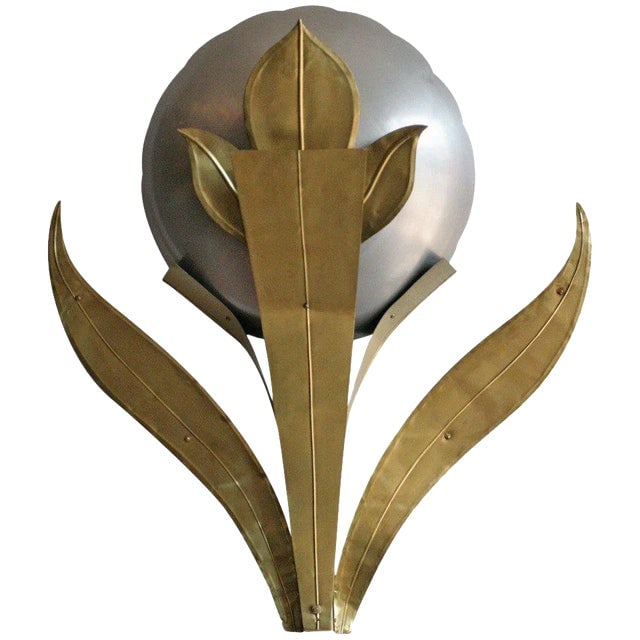 Art Deco Grand Hollywood Theater Floral Sconces (1 of 11)