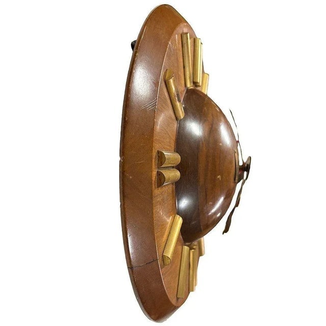 Early Mid-Century "Plaza" E931-003 Wall Clock in Walnut by Seth Thomas - 4