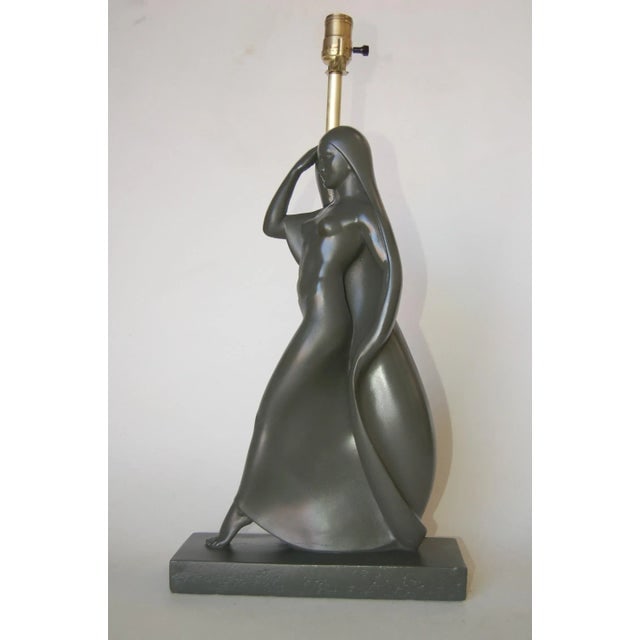 Flowing Female Figure Ceramic Table Lamp by Haruil - 2