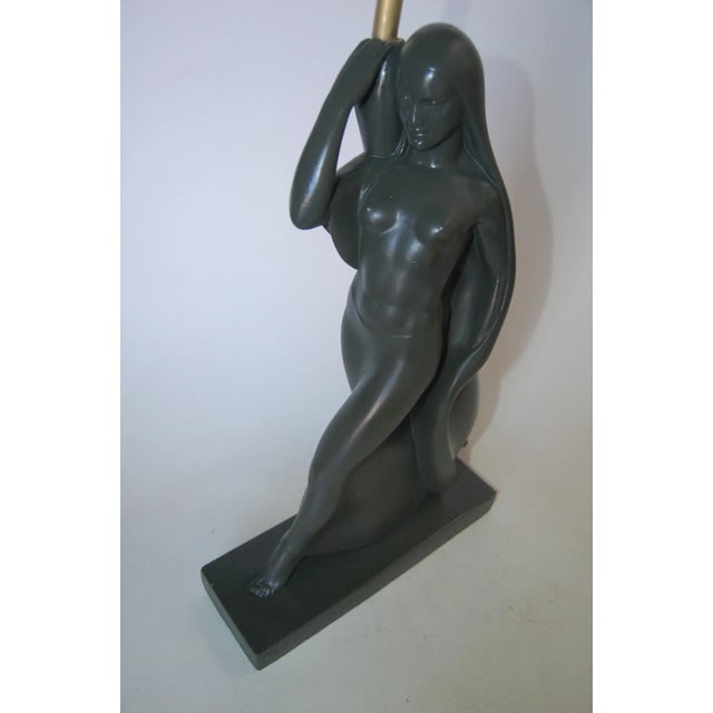 Flowing Female Figure Ceramic Table Lamp by Haruil - 4