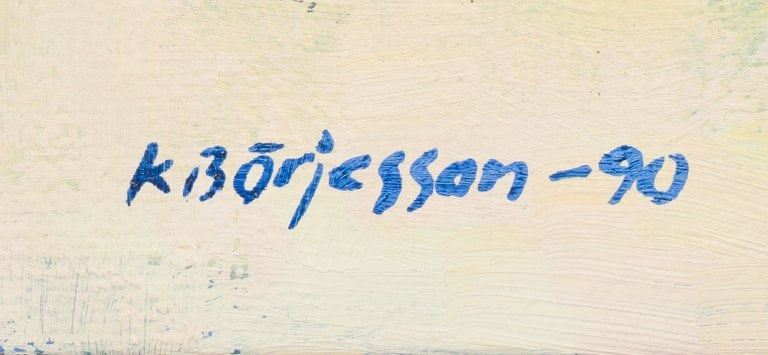 K. Börjesson, Swedish artist. Oil on canvas. Abstract composition. - 7