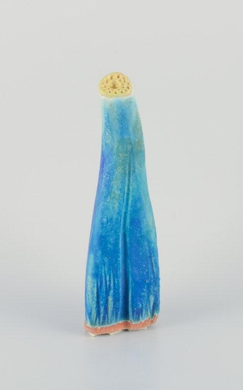 Linda Mathison, Sweden, unique ceramic sculpture in turquoise glaze. - 2
