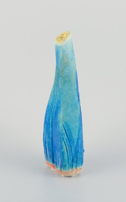 Linda Mathison, Sweden, unique ceramic sculpture in turquoise glaze. - 3
