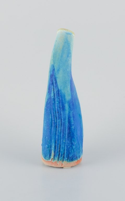 Linda Mathison, Sweden, unique ceramic sculpture in turquoise glaze. - 4