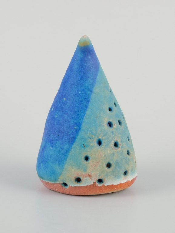 Linda Mathison, contemporary Swedish ceramic artist, four small unique ceramic sculptures in - 3
