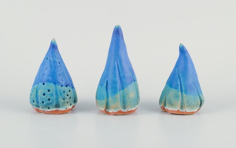 Linda MathLinda Mathison, Swedish contemporary ceramic artist, three small unique ceramic sculptures - 2