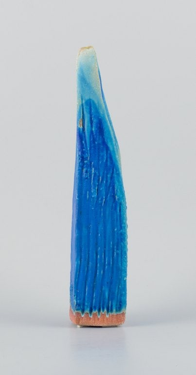 Linda Mathison, Swedish contemporary ceramic artist, unique ceramic sculpture with turquoise glaze. - 2