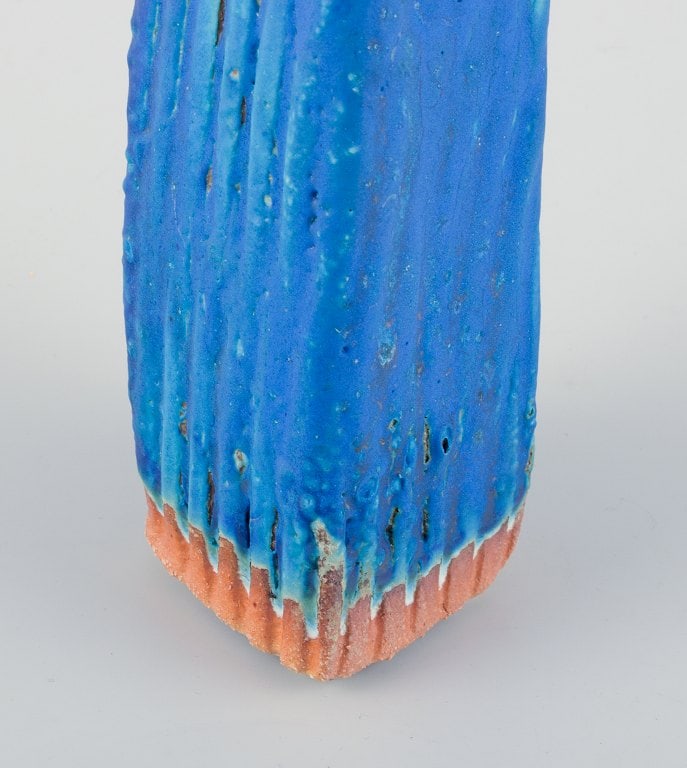 Linda Mathison, Swedish contemporary ceramic artist, unique ceramic sculpture with turquoise glaze. - 7