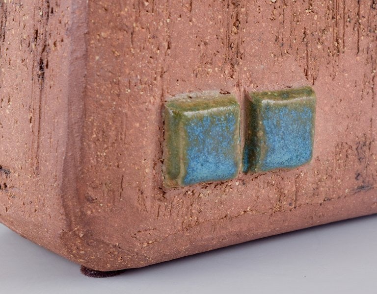 Curt Addin, own workshop, Swedish ceramicist. Unique ceramic vase in a modernist and stylish design. - 8