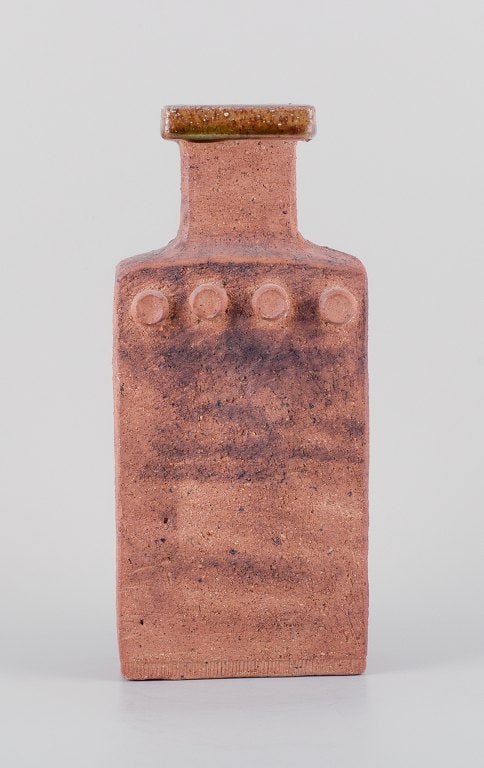 Curt Addin, own workshop, Swedish ceramicist. Large unique ceramic vase in a modernist and stylish - 2