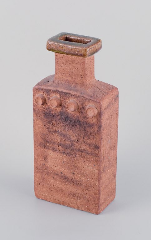 Curt Addin, own workshop, Swedish ceramicist. Large unique ceramic vase in a modernist and stylish - 3