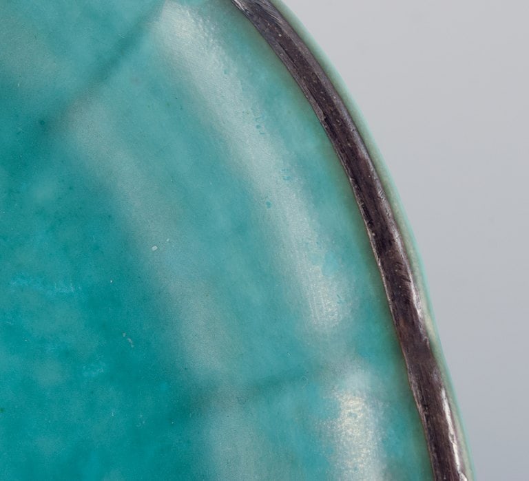 Wilhelm Kåge for Gustavsberg, "Argenta" dish in ceramic. Green glaze decorated with pear in - 3