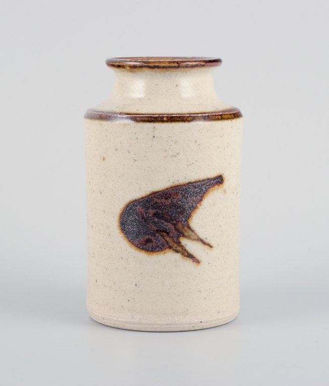Niels Oluf Thorkelin Eriksen, Danish ceramicist, two unique vases with abstract motifs in sandy and - 3