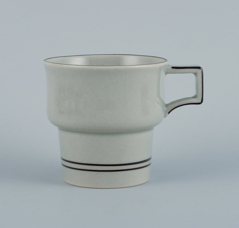 Jens Harald Quistgaard for Bing & Grøndahl, Colombia, six coffee cups with saucers. - 5