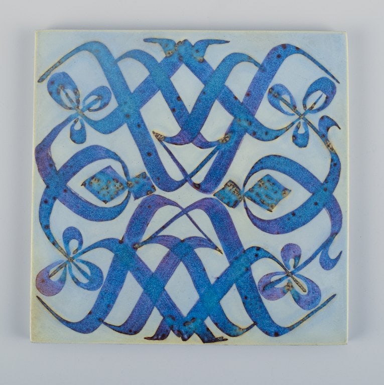 Aluminia and Royal Copenhagen, Tenera faience. Eight tiles. - 3