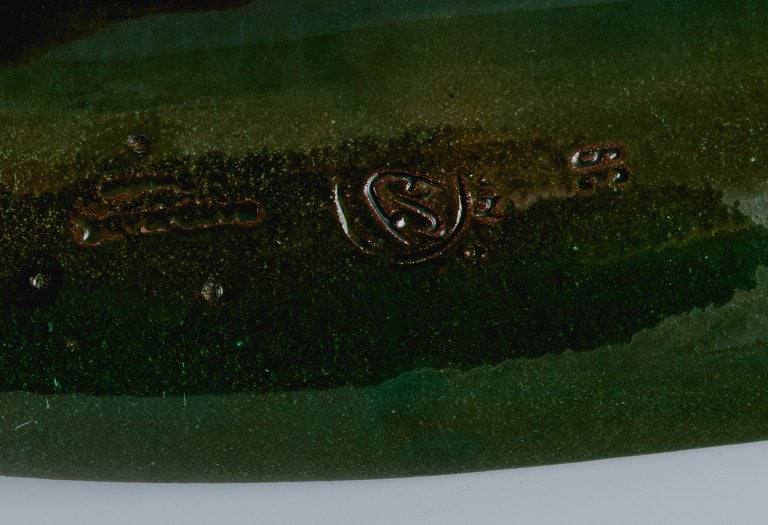 Höganäs, elongated two-part ceramic dish in an organic shape. Beautiful glaze in shades of - 5