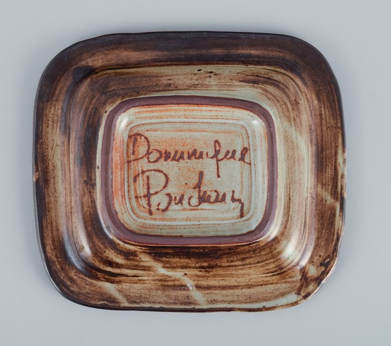 Dominique Pouchain (1956), France, unique ceramic dish in brown tones. - 6